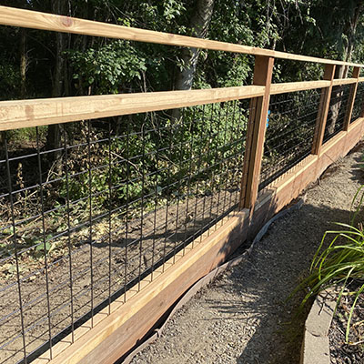 Split Rail With Field Fence